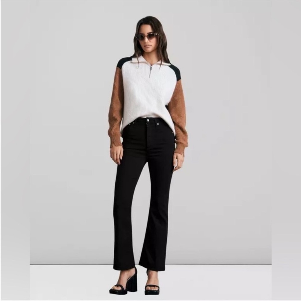 Rag & bone Casey high rise ankle flare Black Women's Jeans